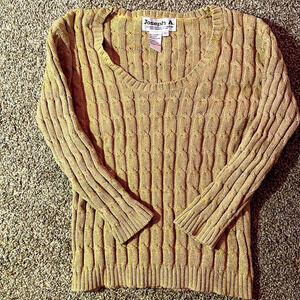 Cableknit glitter sweater